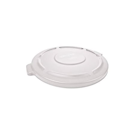 Rubbermaid Commercial Brute Flat Lid For 44 Gallon Round Trash Container, White - FG264560WHT FG264560WHT